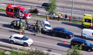 Un accident al Nus de la Trinitat.