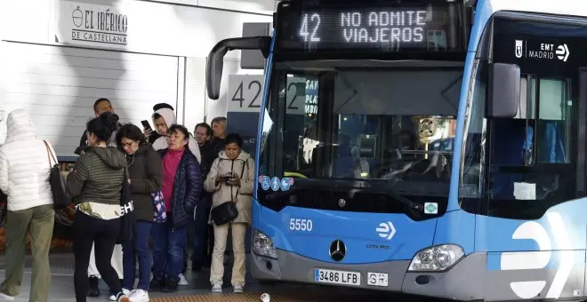 Seguimiento "masivo" de la huelga de conductores de autobuses para pedir la jubilación anticipada