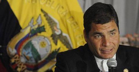 El presidente de Ecuador, Rafael Correa