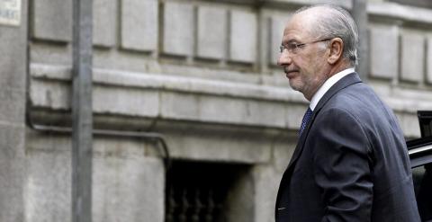 Rodrigo Rato, cuando acudió a declarar a la Audiencia Nacional por las tarjetas black de Caja Madrid. EFE