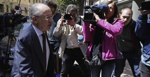 El exvicepresidente del Gobierno y expresidente de Bankia Rodrigo Rato, que está siendo investigado por cinco delitos fiscales, blanqueo y alzamiento de bienes. /EFE