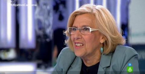 Manuela Carmena, en su entrevista en 'El Objetivo' de este domingo.