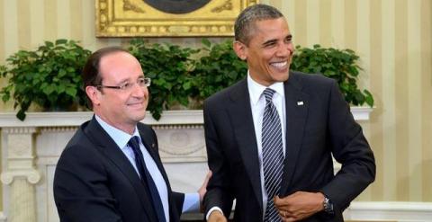 El presidente francés, François Hollande, junto con el presidente de Estados Unidos, Barack Obama./ REUTERS