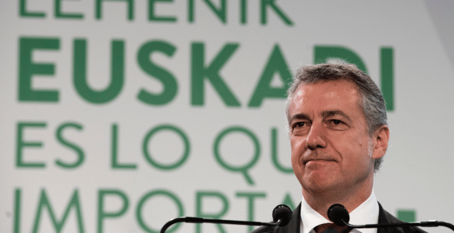 El Lehendakari Iñigo Urkullu durante el acto de arranque de campaña en Vitoria. EFE