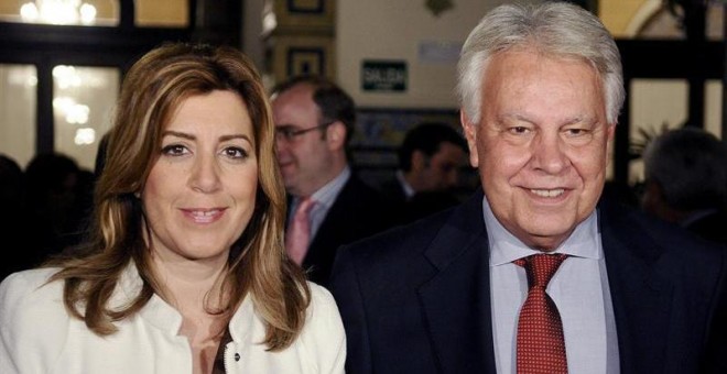 Susana Díaz y Felipe González.