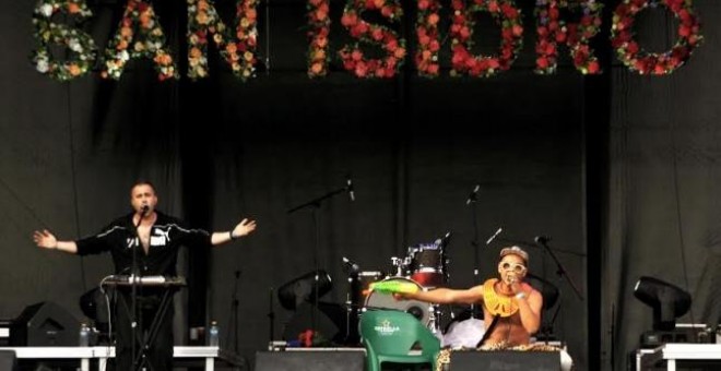 La banda catalana Émbolo, en su concierto en San Isidro.