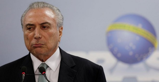 Temer, durante una rueda de prensa en Brasilia este jueves. REUTERS/Ueslei Marcelino