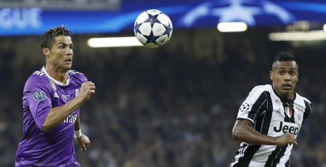 Cristiano Ronaldo, durante la final de la Liga de Campeones. / CHEMA MOYA (EFE)