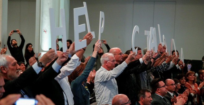 Acto de los 200 alcaldes independentista que han viajado a Catalunya / REUTERS