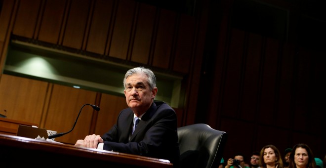 Jerome Powell, en su comparecencia en la Comisión Bancaria del Senado. REUTERS/Joshua Roberts