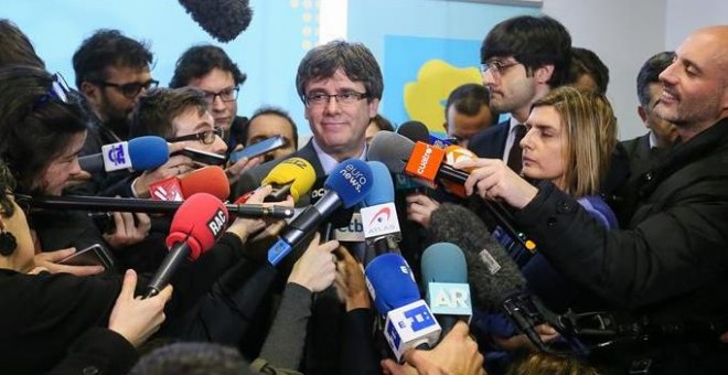 Puigdemont, hace unos días en Bruselas. EFE/Stephanie Lecocq