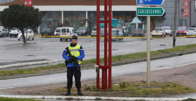 Escena del atentado yihadista en Trèbes.- REUTERS