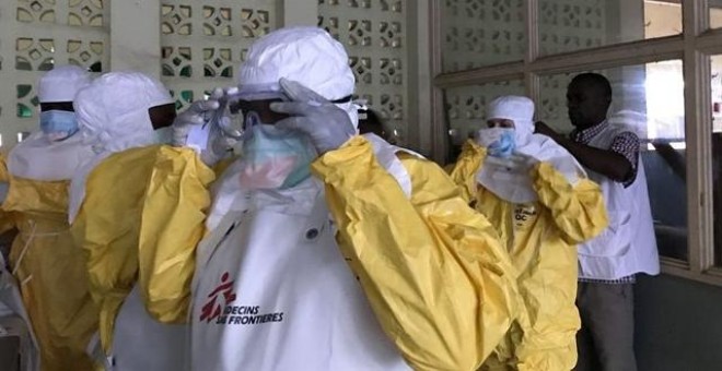 Equipos de MSF para combatir el ébola en República Democrática del Congo. TWITTER/@MSF_WESTAFRICA