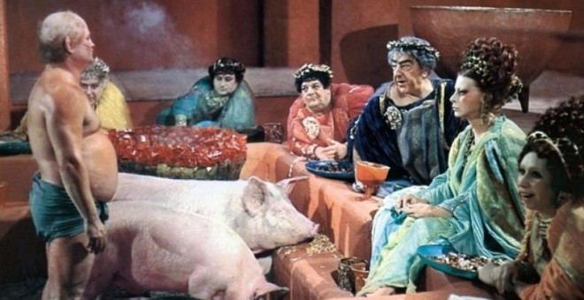 Escena de la película 'Satyricon'.