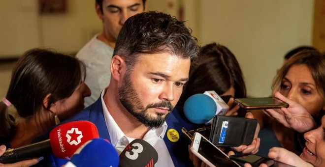 El portavoz de Esquerra Republicana de Cataluña (ERC), Gabriel Rufián.- EFE