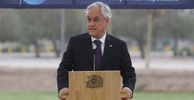 El presidente chileno, Sebastián Piñera, durante un evento sobre la retirada del carbón. / Europa Press