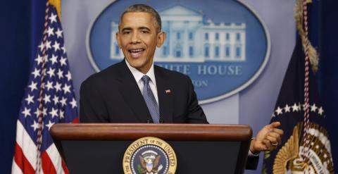 Barack Obama, durante la rueda de prensa en la Casa Blanca. - REUTERS