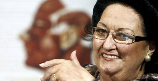 Imagen de la soprano Montserrat Caballé, en las lecciones magistrales que impartió la semana pasada en la Universidad Internacional Menendez Pelayo de Santander.