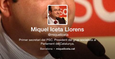 Perfil de Miquel Iceta en Twitter