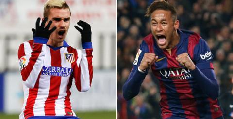 Griezmann y Neymar. Andrea Comas / Albert Gea / REUTERS