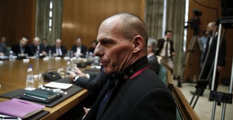 El ministro de Finanzas greigo, Yanis Varufakis, en la primera reunión del gabinete heleno. REUTERS/Alkis Konstantinidis