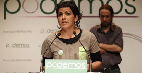 Teresa Rodríguez en un acto de Podemos.