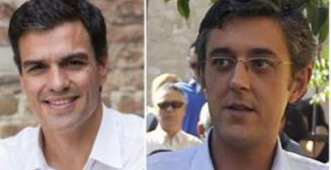 Pedro Sánchez y Eduardo Madina, en imágenes de archivo.