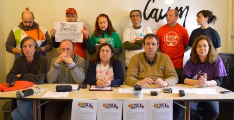 Marea Ciudadana de Madrid en la rueda de prensa./ CUMBRE SOCIAL