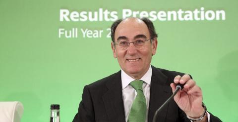 El presidente de Iberdrola Ignacio Sánchez Galán, en Londres, durante la presentación de resultados de la eléctrica de 2014. EFE