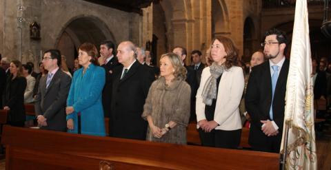 Imagen de la misa celebrada tras la colocación de la primera piedra del cuartel. MINISTERIO DEL INTERIOR