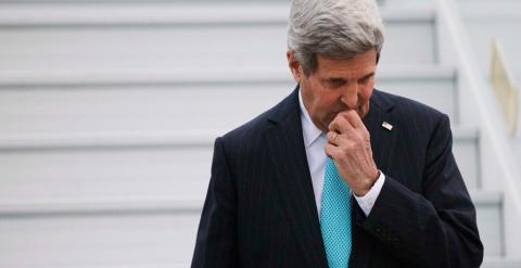 El secretario de Estado norteamericano John Kerry hoy en Genova. REUTERS