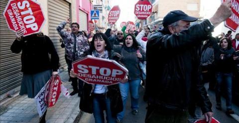 Manifestación de la Plataforma de Afectados por la Hipoteca enfrenta la temporada con nuevos objetivos.- EFE