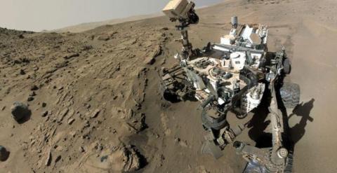 Curiosity, en la superficie de Marte.