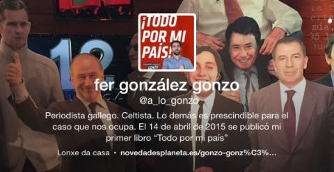 El perfil de Twitter de 'Gonzo'.