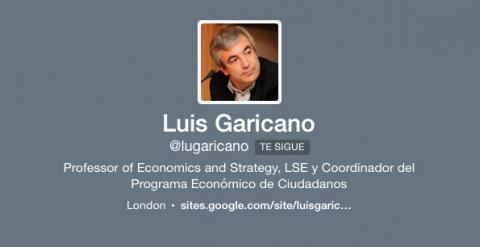 Perfil de Garicano en Twitter