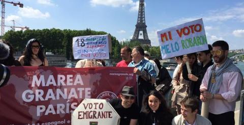 Protesta de la Marea Granate en Paris