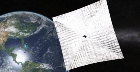 Ilustración de la vela solar LightSail en órbita de la Tierra. /THE PLANETARY SOCIETY