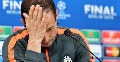 Allegri, durante la rueda de prensa. EFE/Alessandro Di Marco