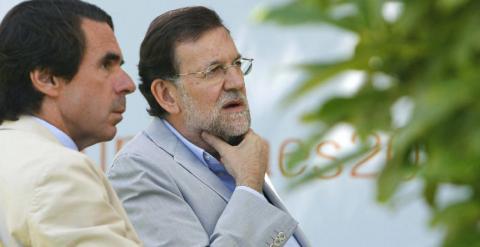 Aznar y Rajoy en el Campus de Verano FAES 2014.- EFE