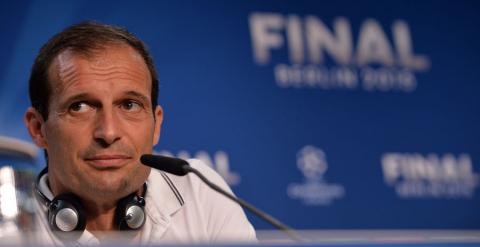 Allegri, durante la rueda de prensa. REUTERS