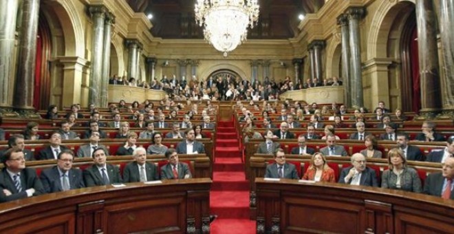 El hemiciclo del Parlament.