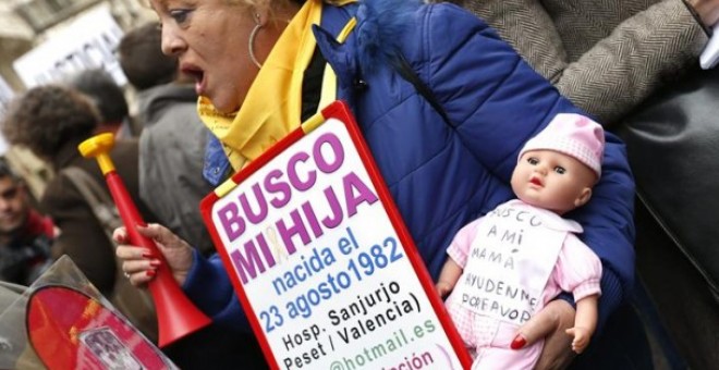 Manifestación en Madrid por los niños robados./ EFE