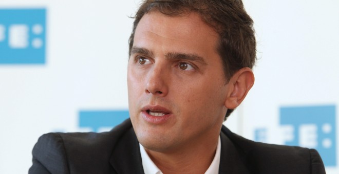 Albert Rivera, en el transcurso de la entrevista que concedió este sábado. EFE