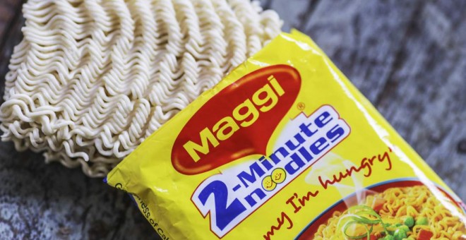 Un paquete de noodles Maggi.