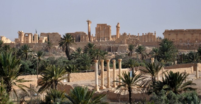 Una vista general de la ciudad antigua de Palmira, en Siria. AFP PHOTO