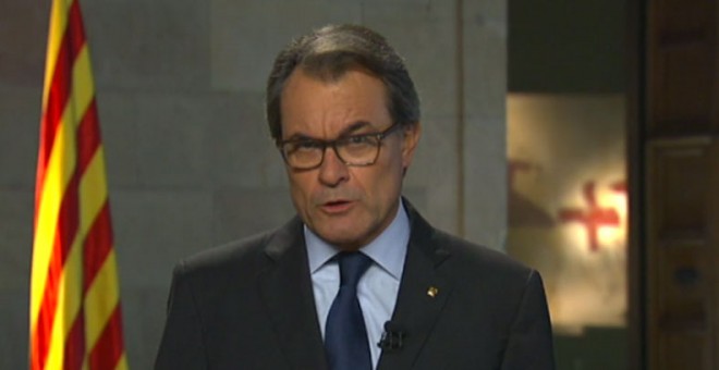 El presidente de la Generalitat, Artur Mas, durante su intervención.