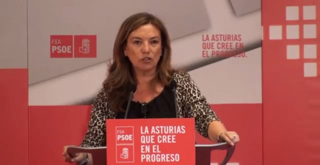 Dolores Álvarez Campillo, en un mítin del PSOE en Llanes en 2011./ Youtube