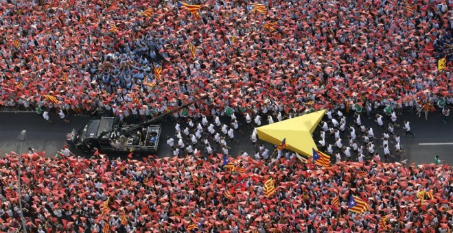 La 'Via Lliure' de la Diada de este 2015. -REUTERS