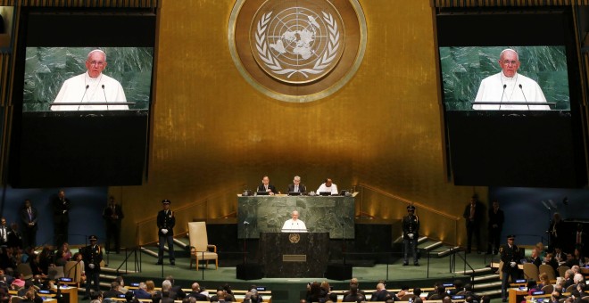 El Papa Francisco en el Consejo de Seguridad de la ONU REUTERS/Mike Segar