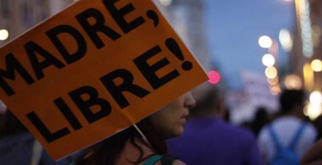 Manifestación en Madrid en contra de la contrarreforma del aborto. Archivo. JAIRO VARGAS